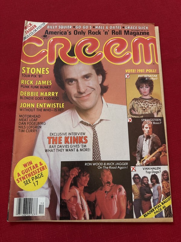 Creem Magazine Vintage December 1981 Stones Bruce Kinks Blondie Van Halen