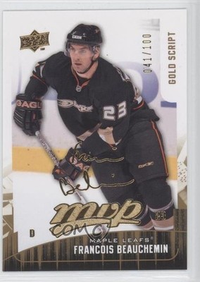 2009-10 Upper Deck MVP Gold Script 41/100 Francois Beauchemin #23 1y7