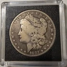 1881 $1  MORGAN DOLLAR, VF, FREE SHIPPING