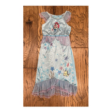 Disney Princess Ariel Little Mermaid Flame Resistant Girls Nightgown/dress up, M