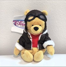 Disney Store Mini Bean Bag Winnie The Pooh Pilot Plush 5" Stuffed Animal Bear