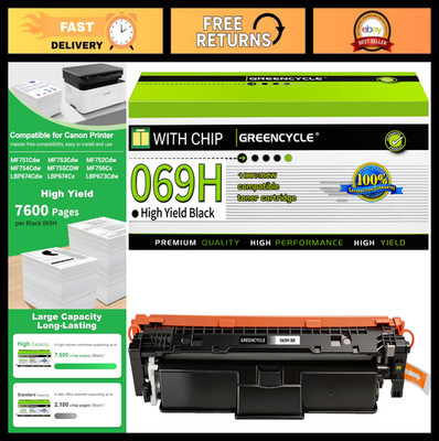 High Yield Black Toner Cartridge Replacement for Canon 069 069H - Compatible Ink