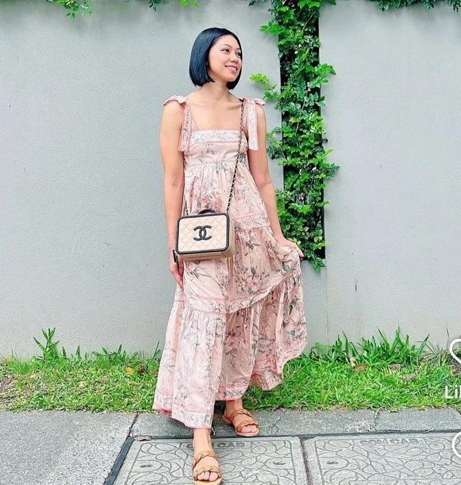 Zimmermann Dress Size 2 AU 12 / US 8 Moonshine Tie Shoulder Maxi Pink Floral - image 3 of 4