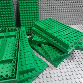 LEGO Green Baseplate Lot 17pc 30072 12x24 + 700e02 10x20 + 4204 8x16 Foundation