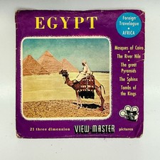 1950's EGYPT VIEW-MASTER Vintage  3 x Reel Set In Sleeve #-3300-A, B & C
