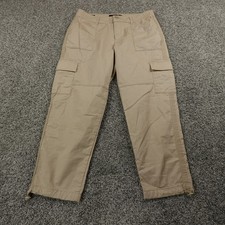 Tommy Hilfiger Pants Womens 10 Beige Tan Cargo Military Army Hiking Outdoor Y2K