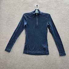 Smartwool Women Sweatshirt S Blue Base Layer Performance Merino Wool READ