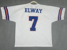 VTG 90s Logo Athletic Jersey John Elway Denver Broncos Mens Large 48 White EUC
