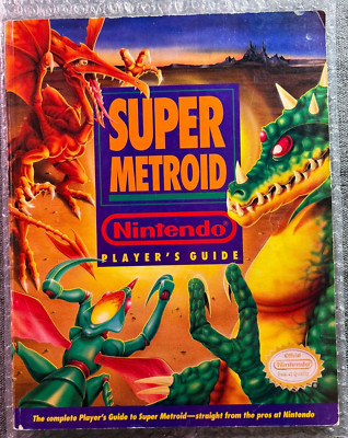 Super Metroid Nintendo Power SNES Strategy Player's Guide w/ Fold Out Map Poster