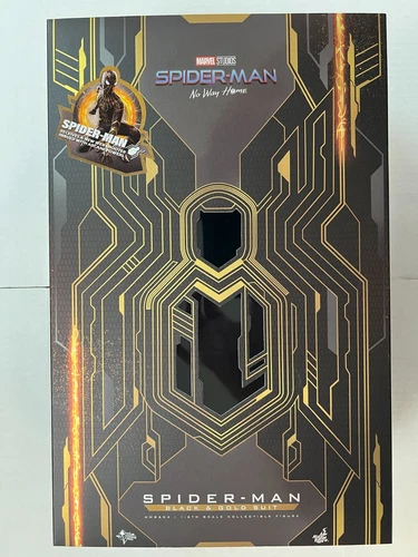 Hot Toys MMS604 ~ Spider-Man NWH ~ Traje Negro y Dorado ~ Figura Escala 1/6
