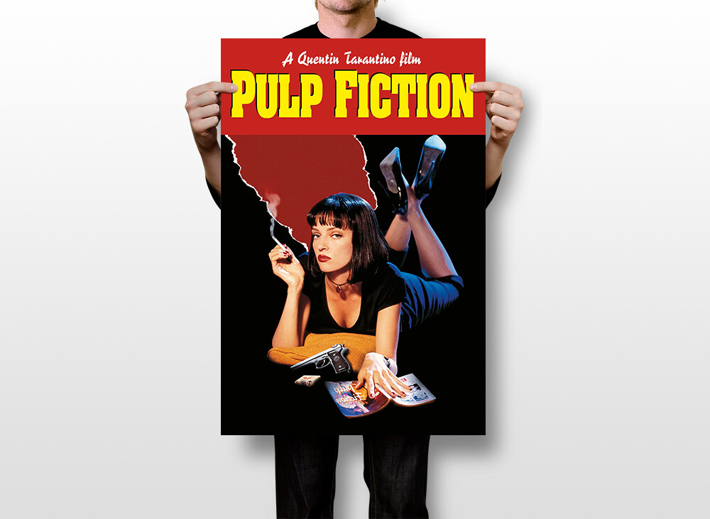 ポスター 90s VINTAGE PULP FICTION ORIGINAL POSTER Pulp Fiction (1994) Original Teaser One-Sheet Movie Poster