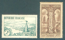 1935 - N°301 et N°302 - 2 timbres neufs, traces de charnière, gomme d'origine