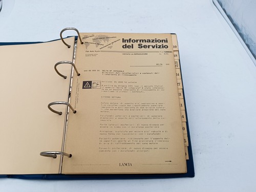 Manuale officina Lancia Delta 88 prima serie informazioni del servizio originale - Foto 8 di 24