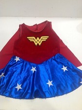 Wonder Woman Costume for Toddler Girls Small 2-4T Dress w/ Attached Cape Rubie's