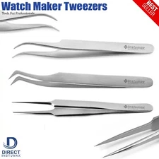 Watchmaker Repairs Mechanical Watch Repair & Jewelry Tweezers 3Pcs Set INSTUMAX
