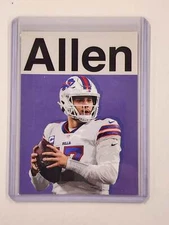 Josh Allen Artist Signed Football Art Card 1/10