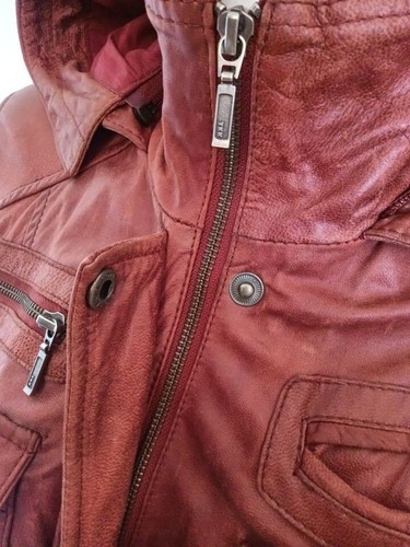 Lindgroen Lederjacke mit abnehmb. Kapuze 40 Neuwertig - Bild 2 von 6