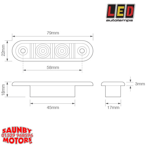 LED Autolamps 7922GM2 Green Marker Lamp Twin Pack Lightbar 12/24V TRAILER  HGV