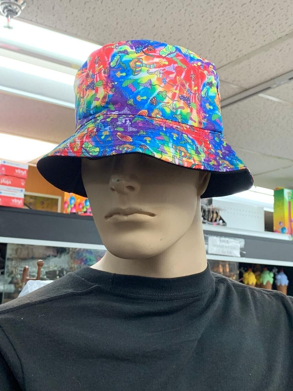 Colorful Mushroom Print Bucket Hat LGBTQ Unisex Cool Stylish Design-image