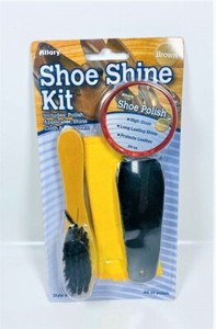 Shoe Shine kit brown polish (750557901168)