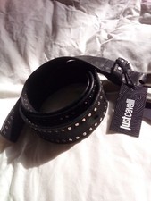 Cintura JUST CAVALLI BORCHIATA IN PELLE NERA 110 cm