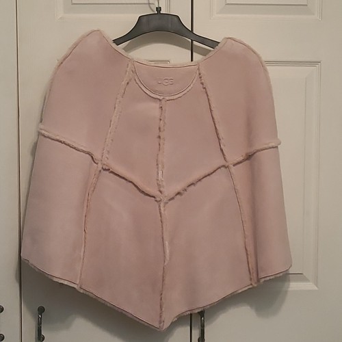 Ugg Pink Suede Poncho Cape MSRP $275 Sz S/P-M/M NWOT - Picture 3 of 10