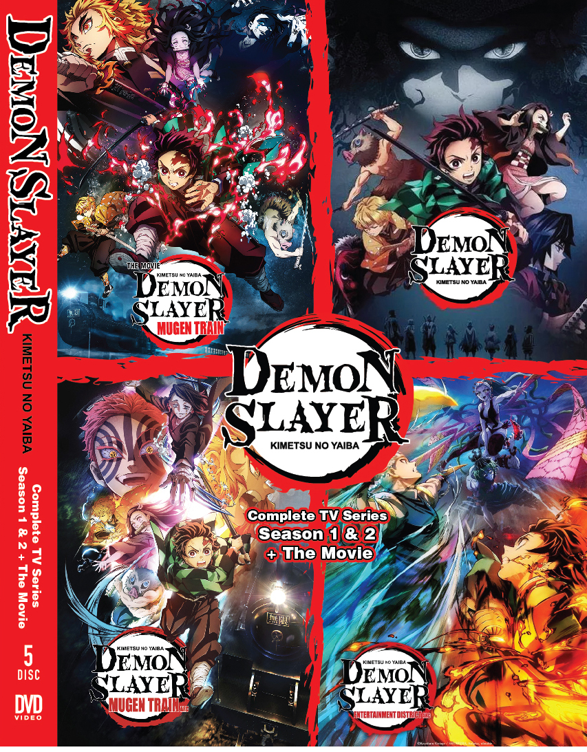 DVD Demon Slayer:Kimetsu No Yaiba Season 1+2 Epi 1-44 End+Mugen