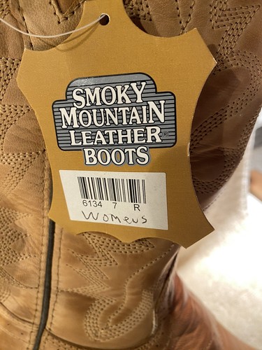 Smoky Mountain Ladies Shoedown #6134 Pull On Leather Boots Brown Tan 7 - Picture 2 of 24