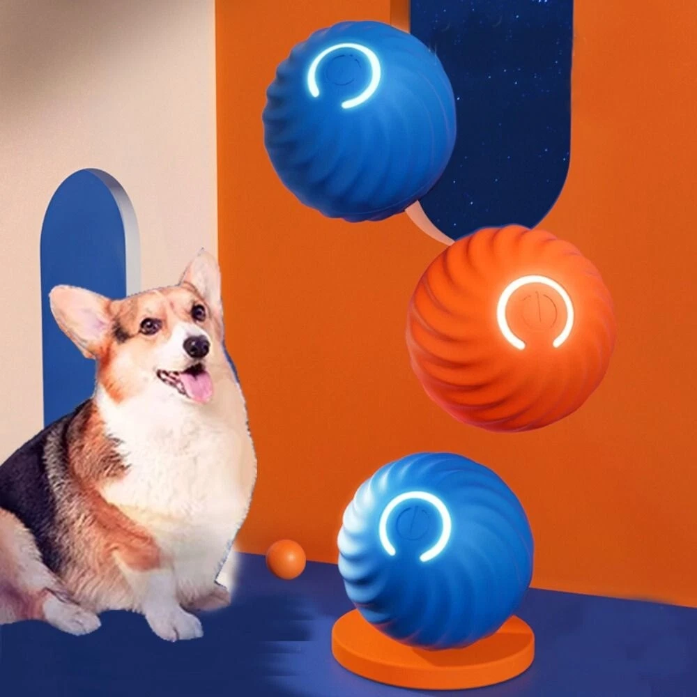 Self moving top dog ball