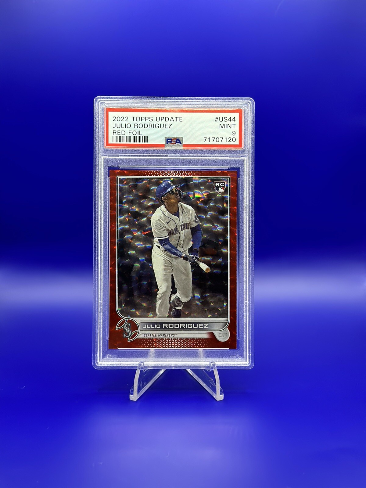 2022 Topps Update Julio Rodriguez Red Foil RC PSA 9 #US44 Mint /199