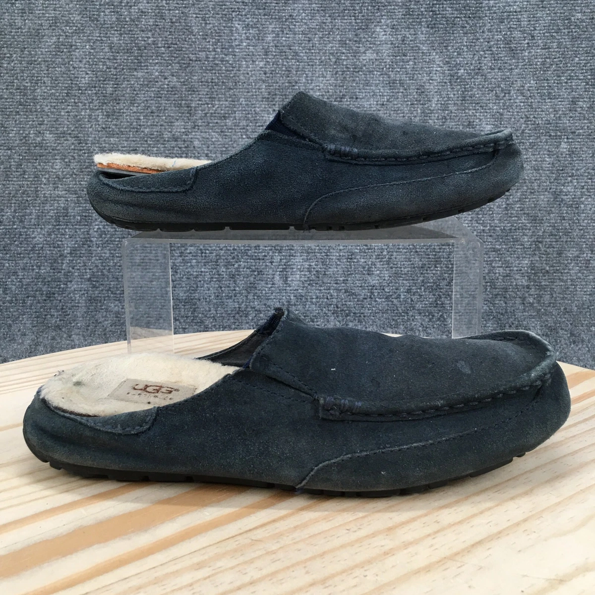 Brand new men’s Ugg navy loafer slippers with fur size 7 UGG FLUFF IT SLIPPER MEN SIZE 9 US COBALT BLUE SHEEPSKIN  main image 4