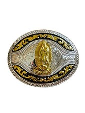 Virgin Mary belt buckle western cowboy Saint Mary Hebilla La Virgen Vaquera