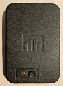 Small Combination Lock Safe For Car Nightstand Or Travel Black Powder Coated F Ebay