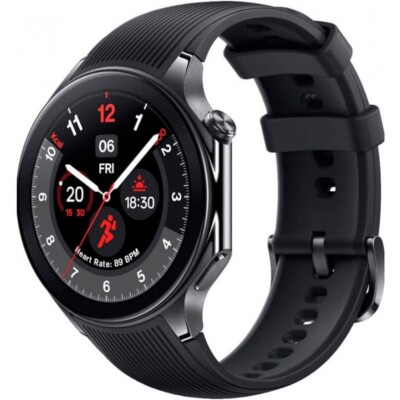 OnePlus Watch Smartwatch black steel 1,43 Zoll Farbdisplay WLAN Bluetooth  NFC