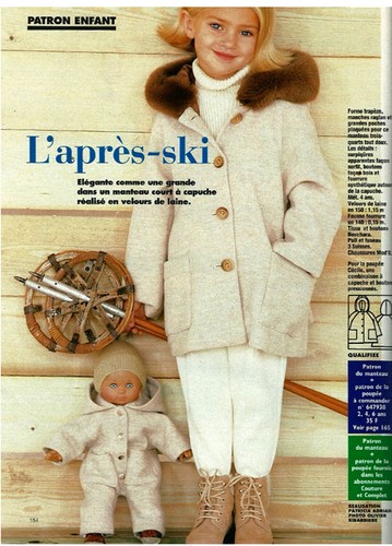 Patron De Couture Vintage (1977) Pour Poupées - Modes & Travaux N°T14 - M-Françoise, J-Michel & Michel