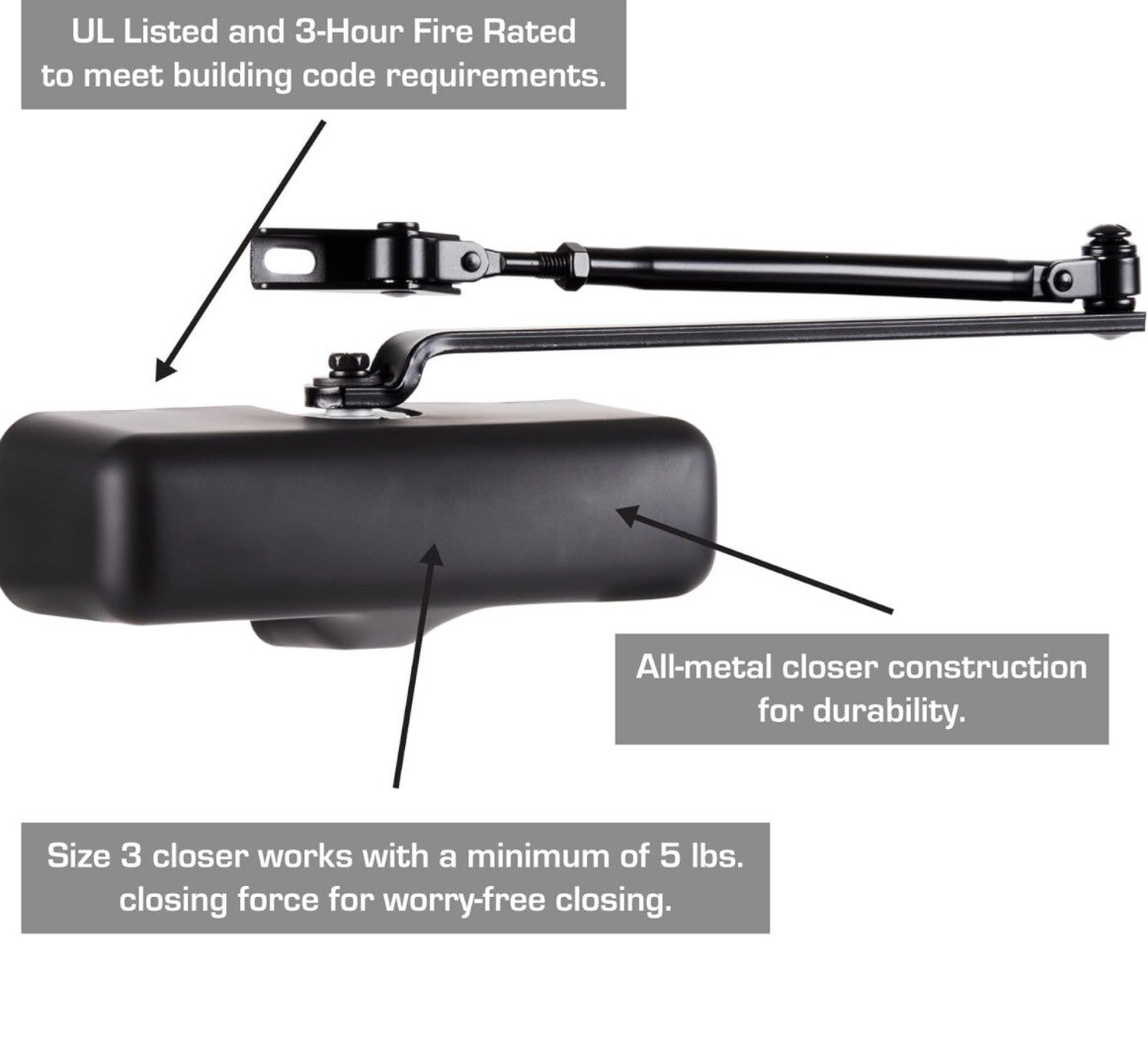 Brinks+BC4008+Door+Closer+Heavy+Duty+Residential+Matte+Black+Steel