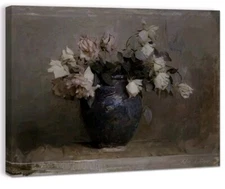 Vintage Print on Canvas Wall Art - 11x14 Ready to Hang - Rustic Modern Farmhouse