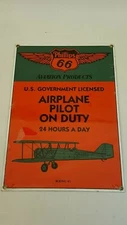 Phillips 66 Aviation products pilot metal sign Ande Rooney porcelain on steel