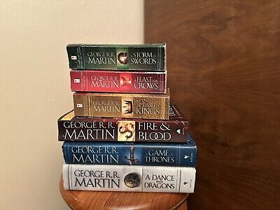 Lot of 6 The Game of Thrones Books Full Set 1-5 George R.R. Martin