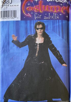 Simplicity 5380 Trinity Matrix Costume Bustier Coat Pant sewing pattern ...