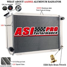 2row Aluminum Radiator For 79-93 Ford Mustang Mercury Cougar Gt Lx 5.0l V8 New
