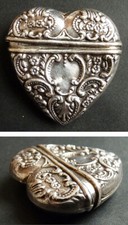 Sacré Coeur boite  argent massif silver sacred heart luktevannshus vinaigrette