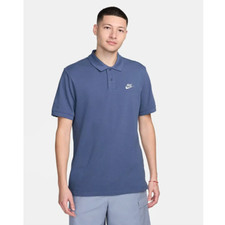 Camisa Polo de Algodón Nike Ropa Deportiva Jersey Difuso Azul Blanco Para Hombre Grande