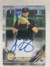 2019 Bowman Draft Jared Triolo 1st Sparkle Refractor Auto #/71