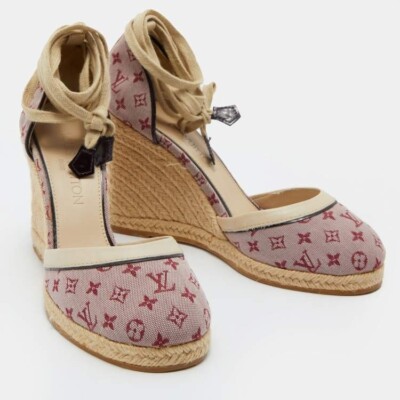 Louis Vuitton Pink Monogram Wedges