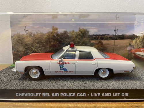 CHEVROLET BEL AIR POLICE CAR #131 LIVE AND LET DIE James Bond Car Collection 007 - Picture 3 of 6