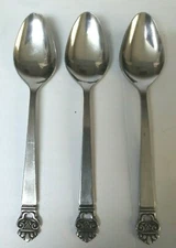 3 VINTAGE COLLECTIBLE National STAINLESS SPOONS 6",BELISA - JAPAN