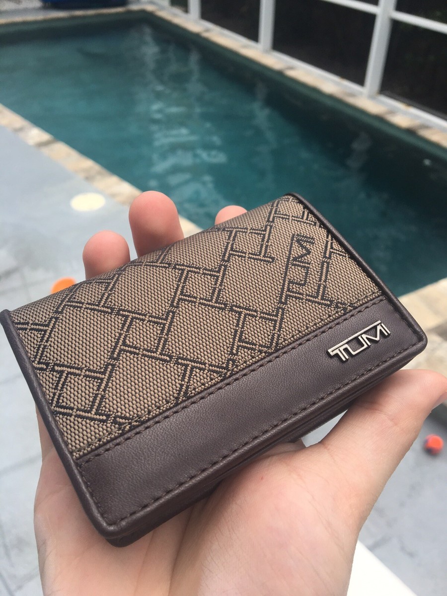 Tumi Men's Ticon Textured Double Billfold Wallet Brown 013256CPT