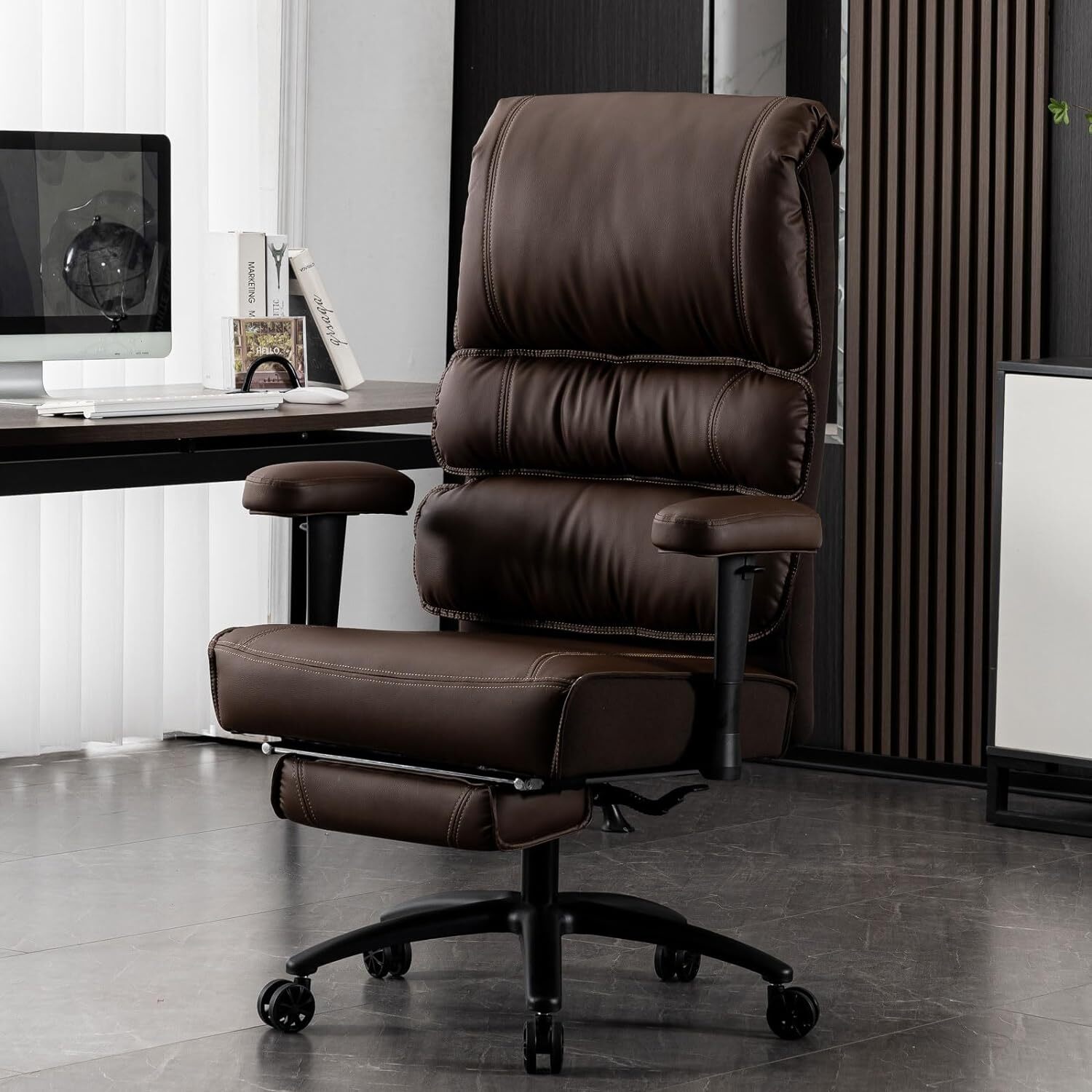 Big and Tall Office Chair 400LBS  High Back Executive Office Chair Wide Sea...