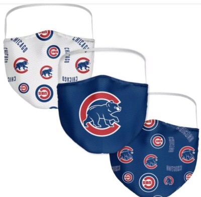 2 3 Packs Chicago Cubs Officially Licensed MLB Washable Resuable Face Mask Cover